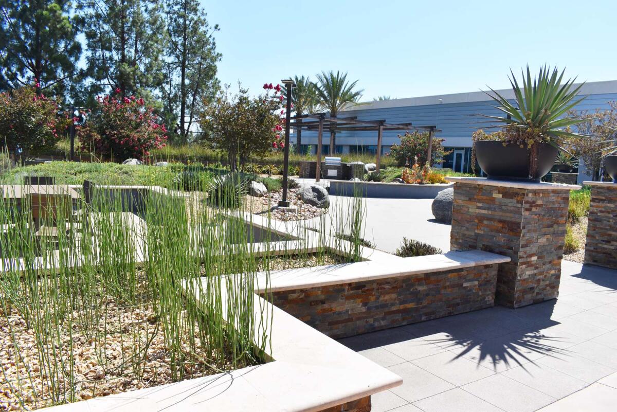 An adjacent outdoor space that the North County Inland Oasis Center in Rancho Bernardo can use for events.