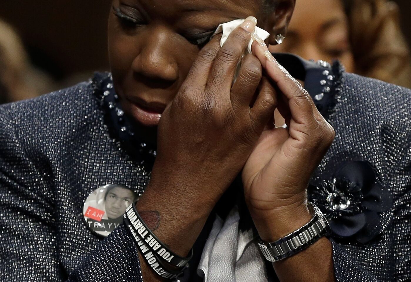 Sybrina Fulton, mother of Trayvon Martin, at a Senate Judiciary Committee hearing on "stand your ground" laws.