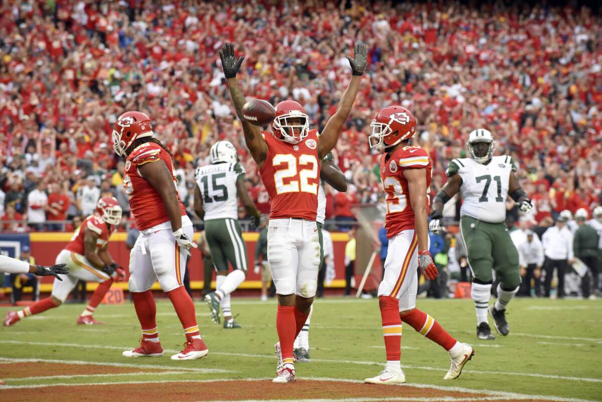 Chiefs cornerback Marcus Peters (22) was selected to the Pro Bowl in his first two seasons in the NFL.