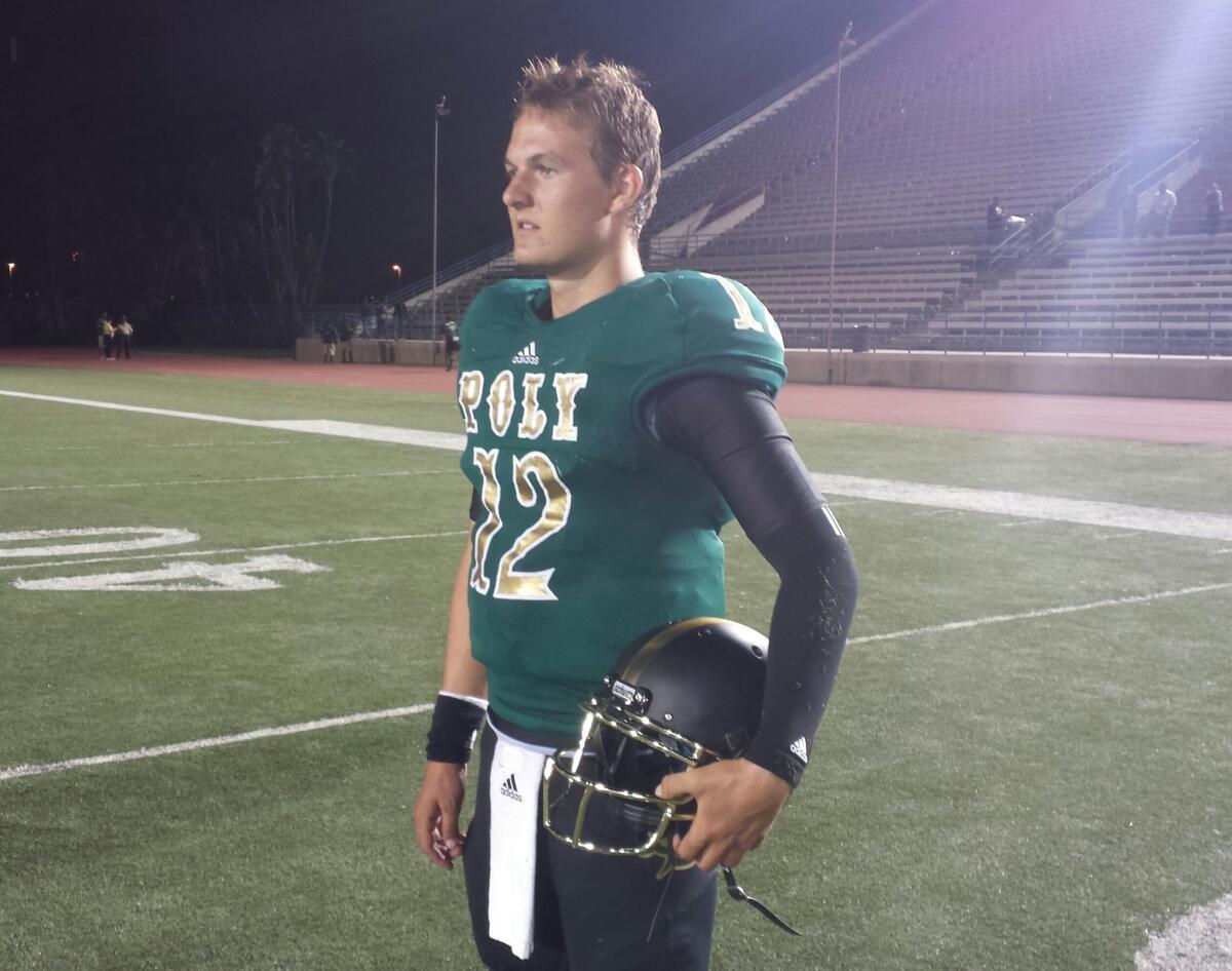 Quarterback Josh Love led Long Beach Poly to a 34-24 win over Westlake on Friday at Long Beach City College.