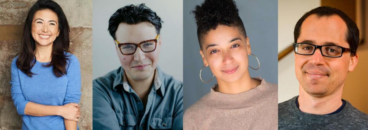 DNA New Work Series playwrights: Lisa Sanaye Dring, Noah Diaz, Francisca Da Silveira and Andrew Rosendorf