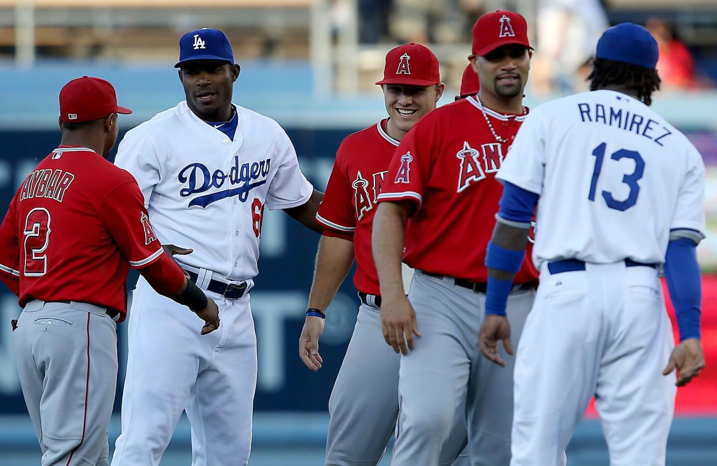 Dodgers, Angels players