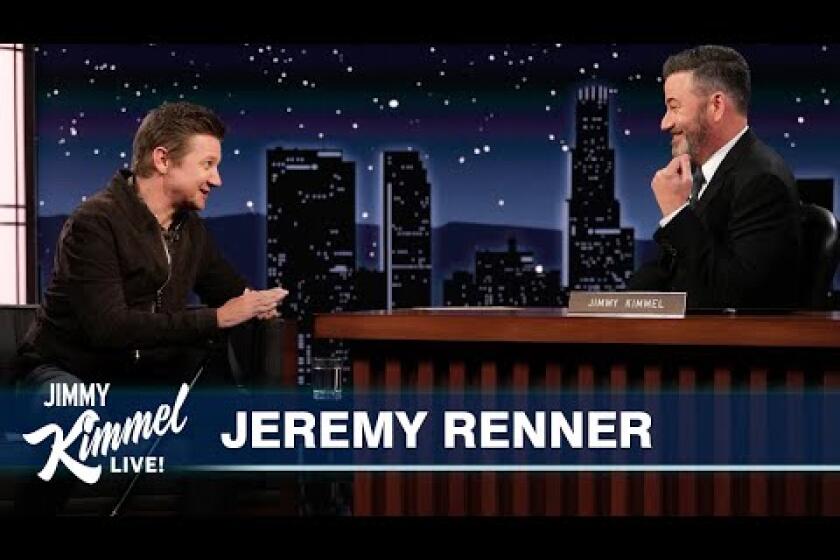 Jeremy Renner on 'Jimmy Kimmel Live' talks snowplow accident