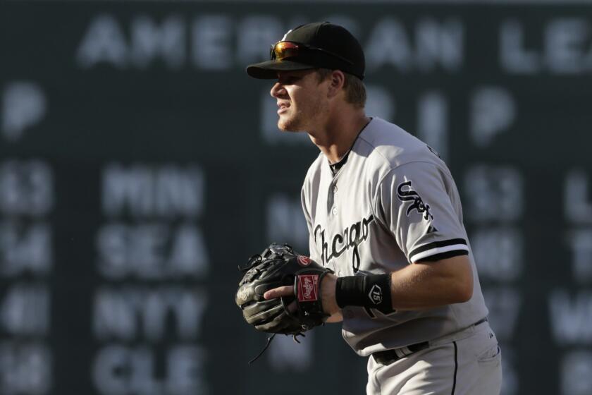 The Angels acquired infielder Gordon Beckham from the White Sox on Thursday in exchange for a player to be named or cash considerations.
