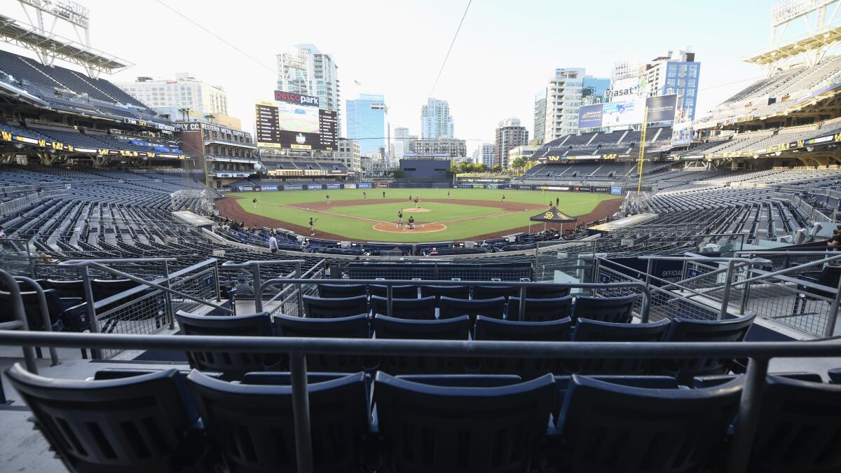 Padres partially reveal plans to engage fans despite empty ballpark - The San  Diego Union-Tribune