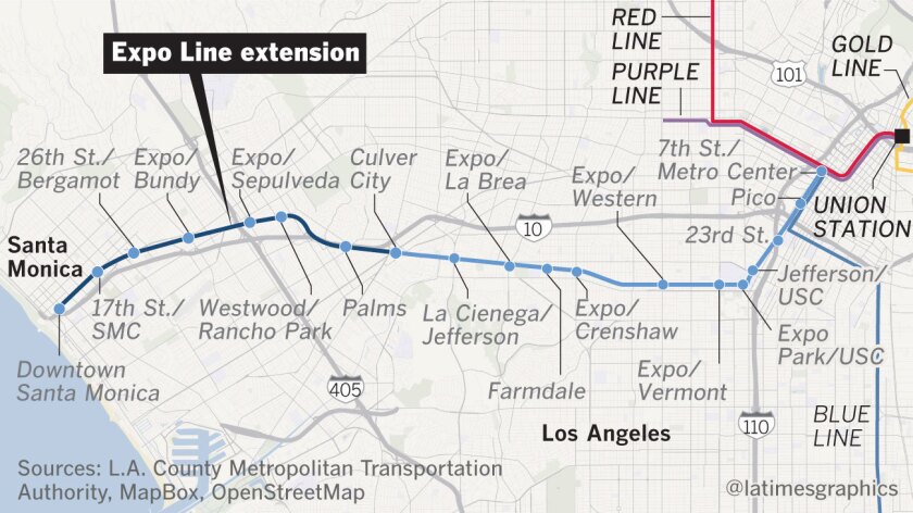 Expo Line Los Angeles Map Will Santa Monica's Expo Line get you out of your car?   Los 