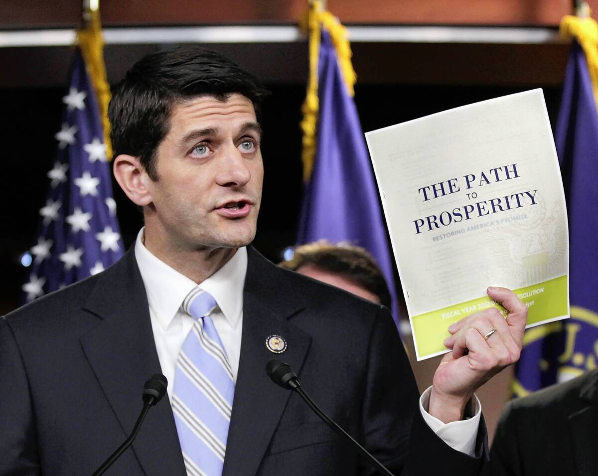 Shown here in April, House Budget Committee Chairman Rep. Paul Ryan (R-Wis.) introduces his controversial "Path to Prosperity" budget recommendations.