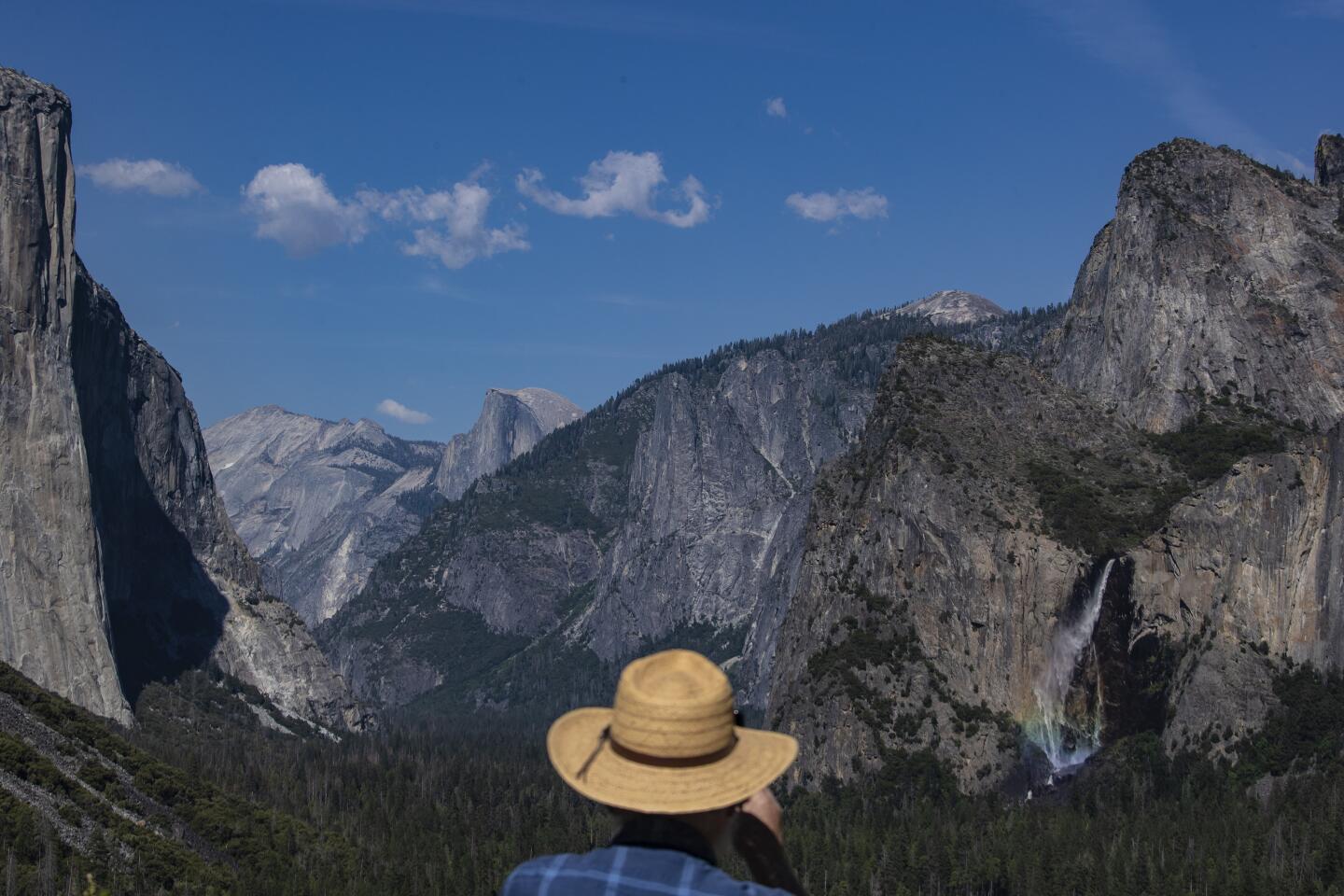 Al Dueck of Fresno takes in the view of Yosemite Valley.