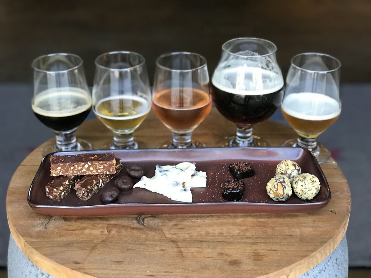Chocolate tasting options at Barrel Republic.