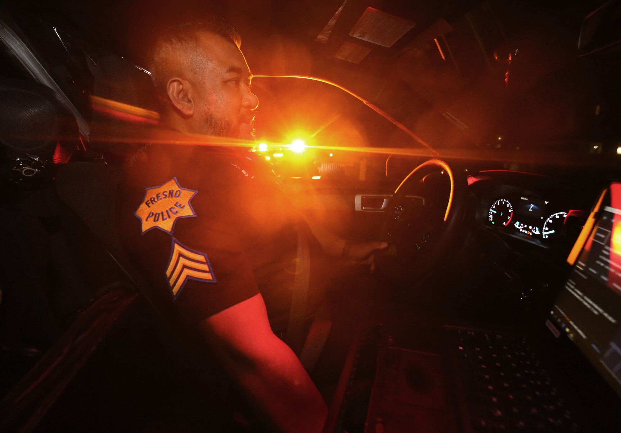 Danny Kim on duty for the Fresno Police Department.