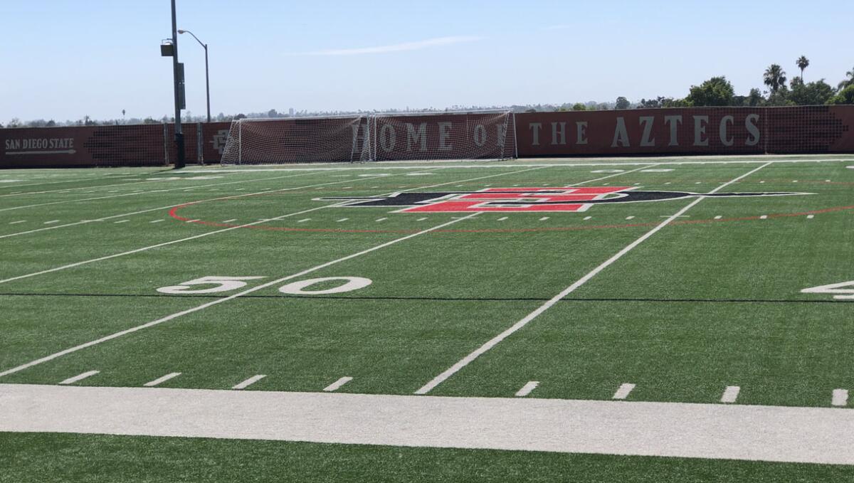 San Diego State football's practice field.