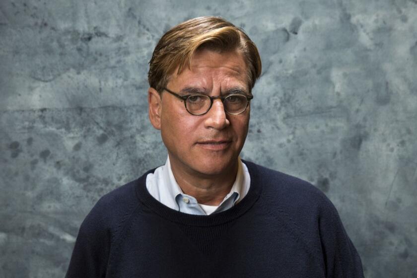 LOS ANGELES, CA--SEPTEMBER 30, 2015--Academy Award-winning writer Aaron Sorkin is photographed in advance of the opening of Universal Pictures' "Jobs," his latest screenplay, at the Four Seasons hotel in Los Angeles, CA, on September 30, 2015. (Jay L. Clendenin / Los Angeles Times)