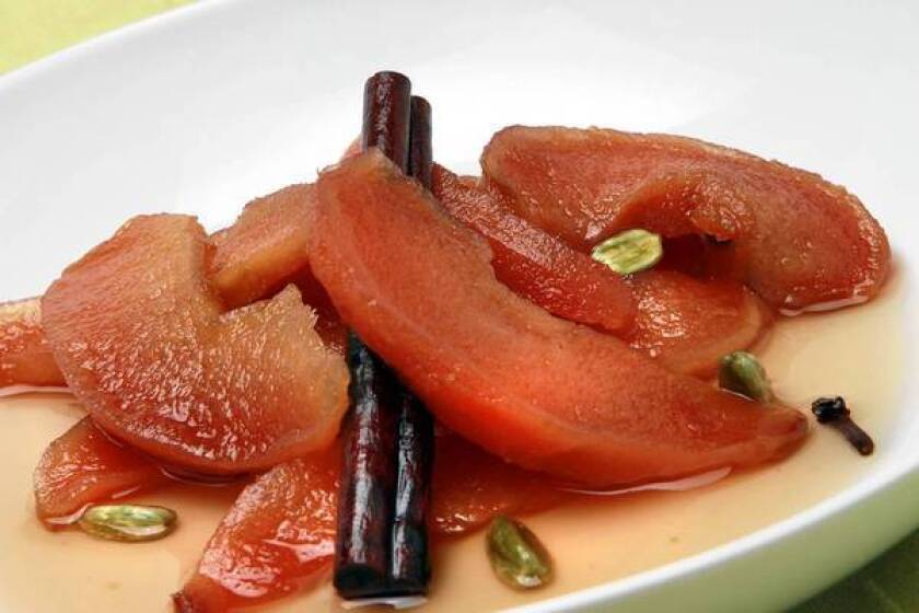 Nearly candied quince is fairly easy to make and can be used in a variety of dishes. Recipe: Nearly candied quince