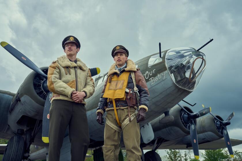 Callum Turner and Austin Butler in "Masters of the Air," premiering January 26, 2024 on Apple TV+.