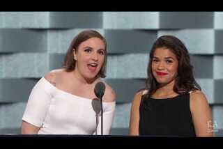 Watch actresses Lena Dunham and America Ferrera speak at the Democratic National Convention
