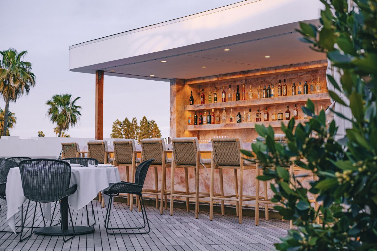 bar on a rooftop