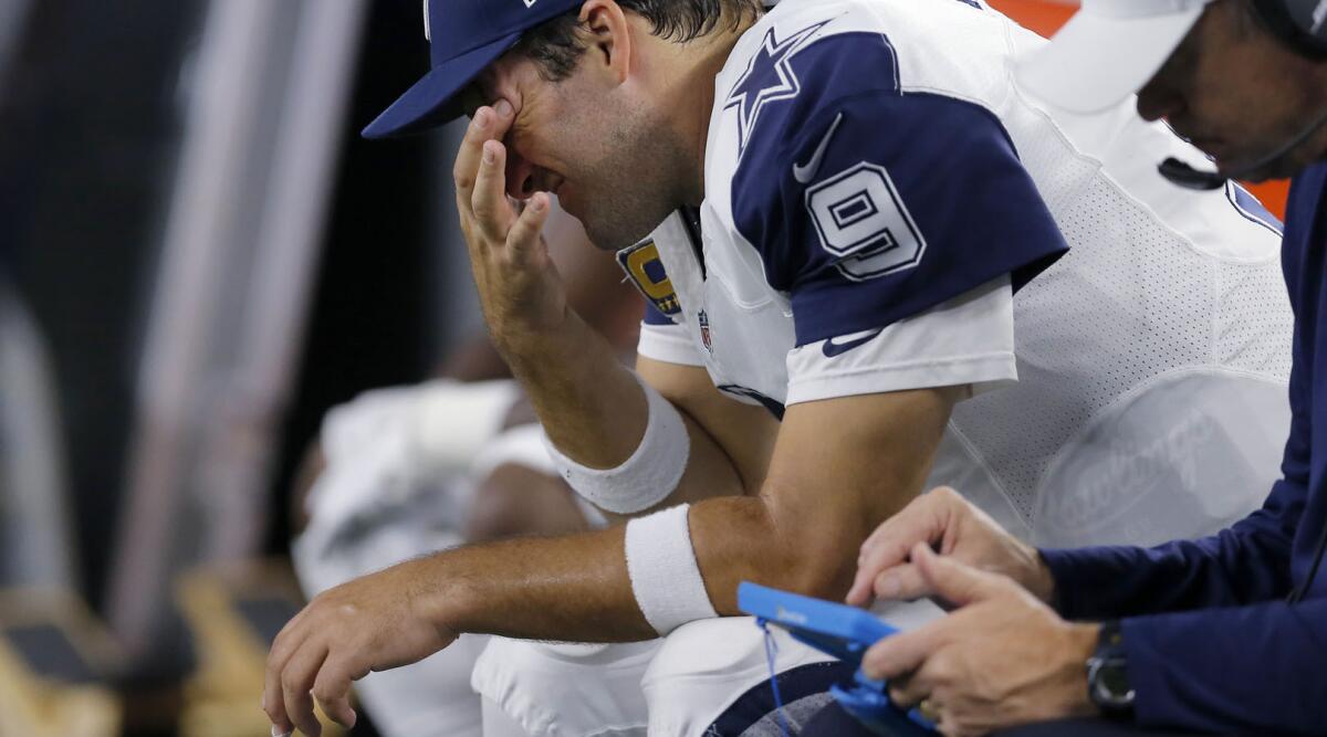 Tony Romo, quarterback de los Cowboys de Dallas.