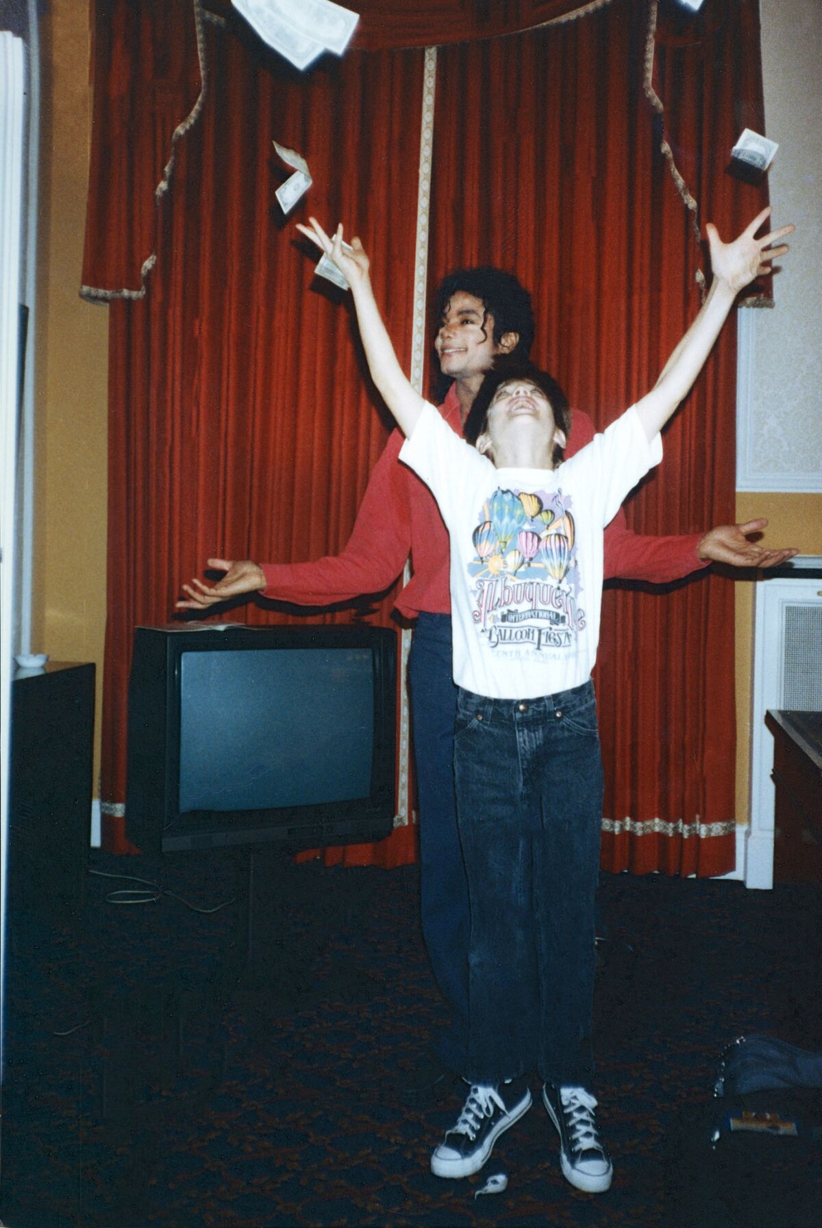 Michael Jackson with James Safechuck in "Leaving Neverland"