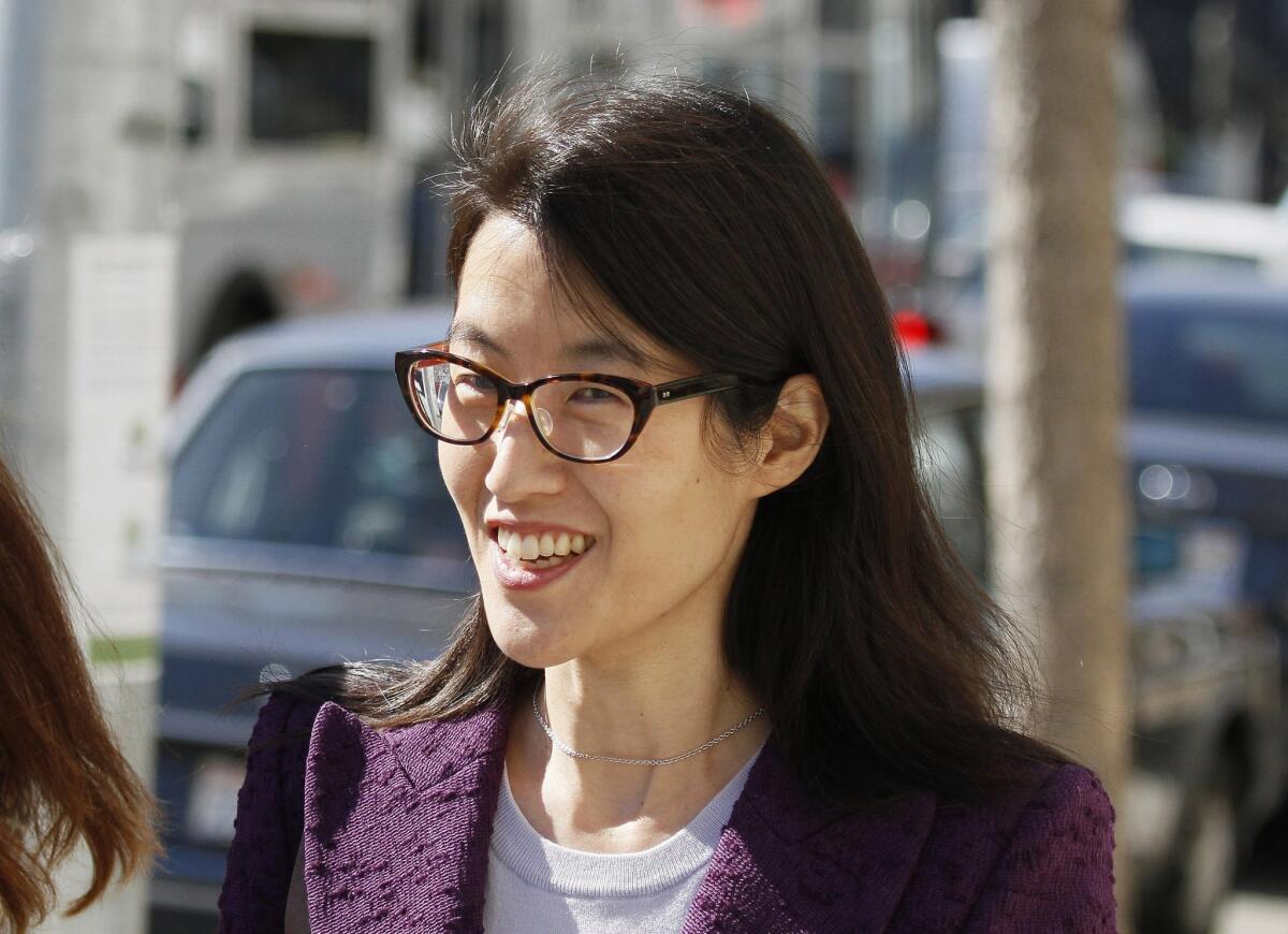 Ellen Pao stepped down as Reddit's interim chief executive after enduring what she called "one of the largest trolling attacks in history." Above, Pao in February during a high-profile gender bias trial against a Silicon Valley venture capital firm.