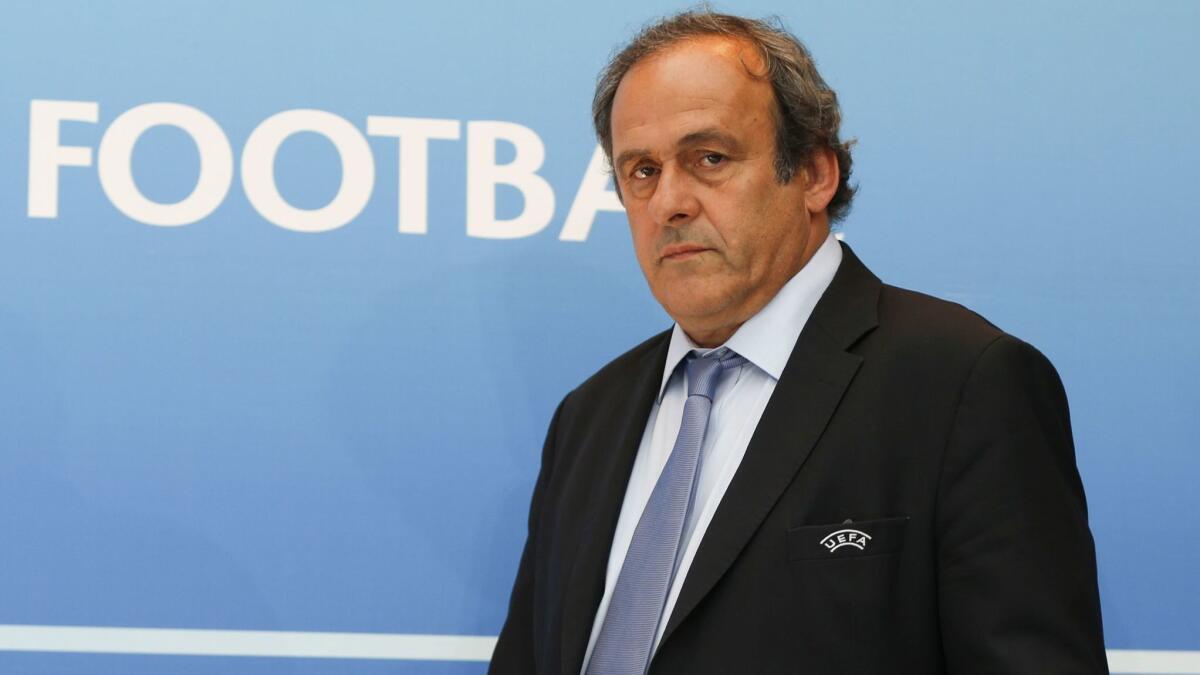 Former UEFA chief Michel Platini, shown in 2015, was arrested Tuesday in connection with a probe into the awarding of the 2022 World Cup to Qatar.