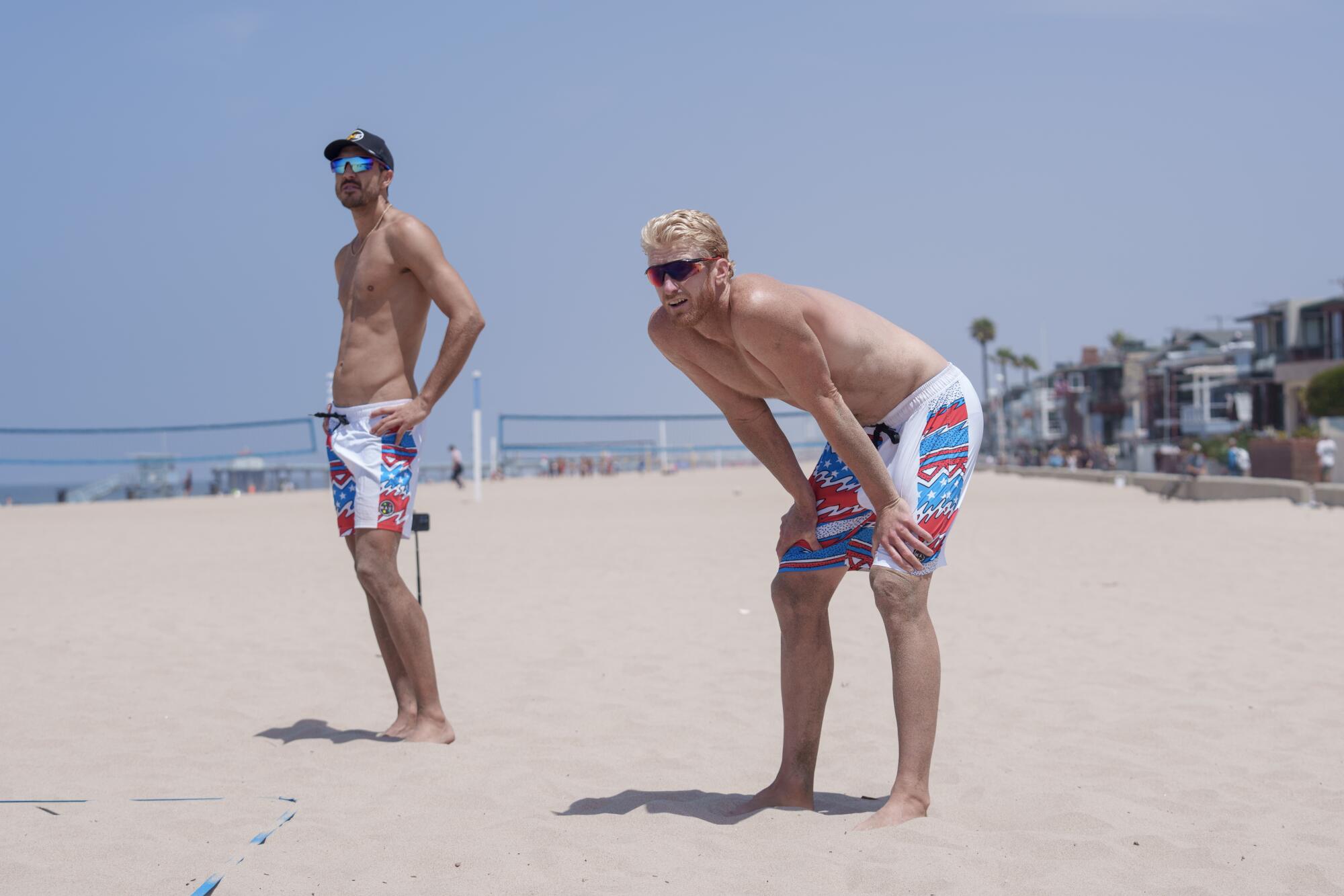 For Miles Evans, left, and Chase Budinger, taking part in a training session in Hermosa Beach.