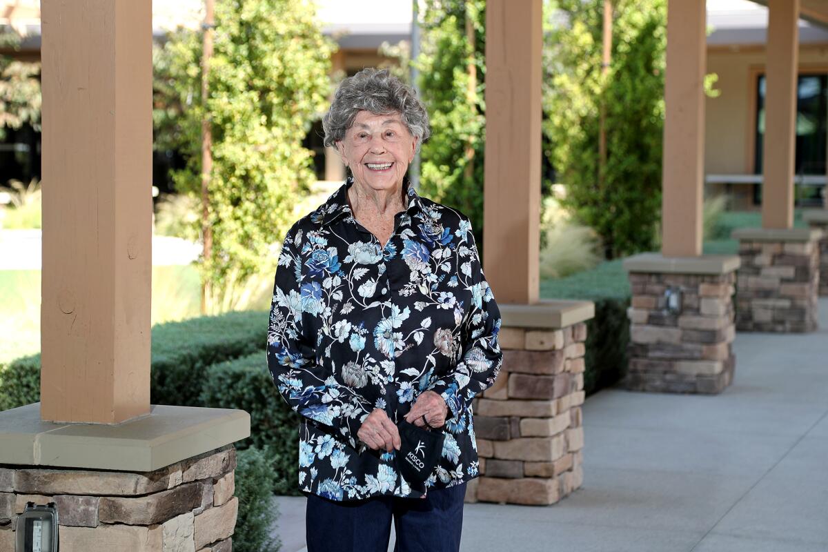 Pioneer pilot Phyllis Turnbull, 98, a resident of Emerald Court in Anaheim.