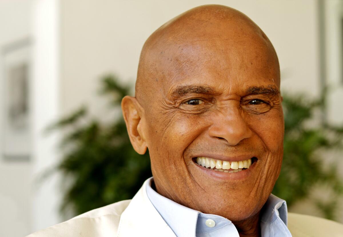 Harry Belafonte poses for a photo at the Beverly Hilton Hotel on July 28, 2011.
