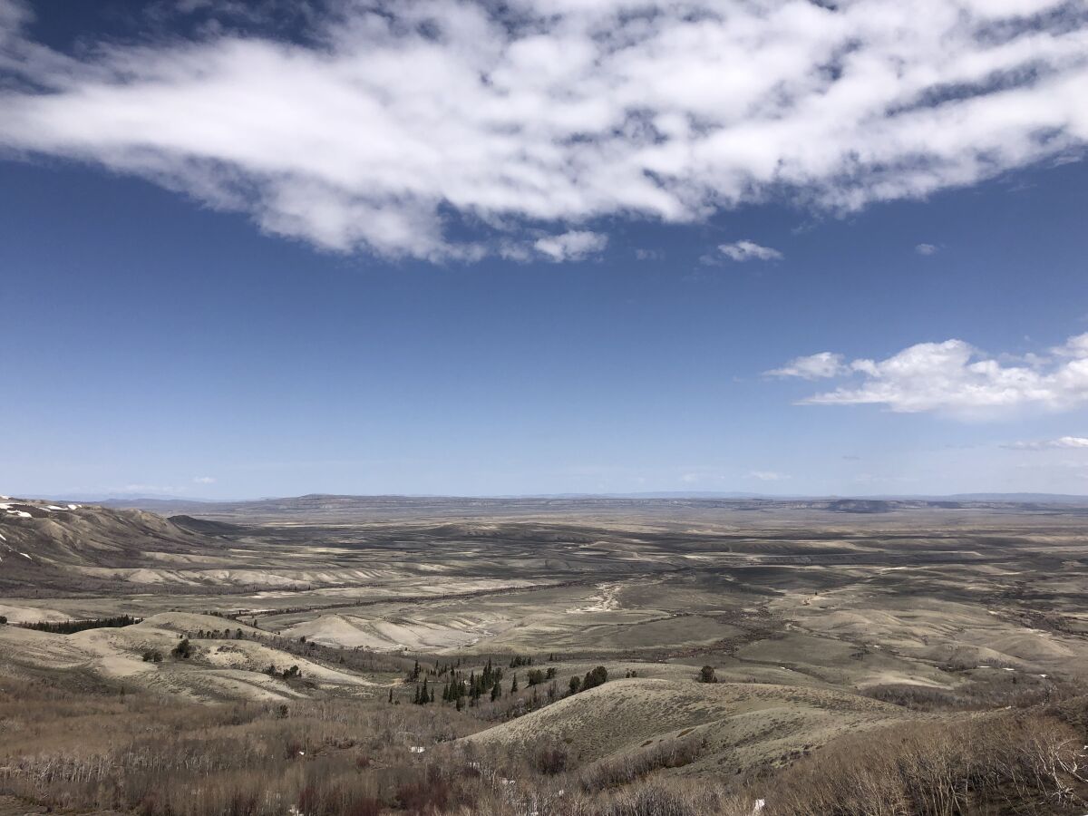 The view from Miller Hill at Overland Trail Ranch.
