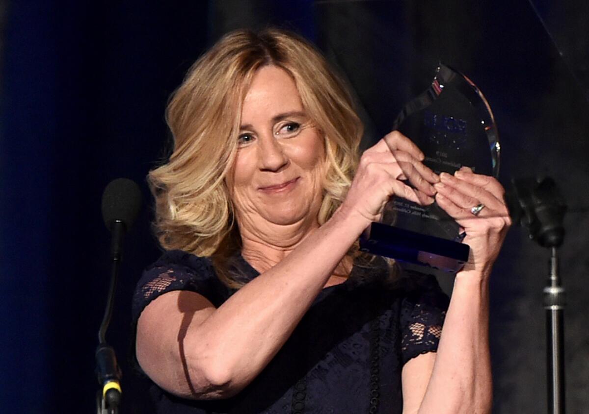 Christine Blasey Ford accepts an ACLU of Southern California courage award.