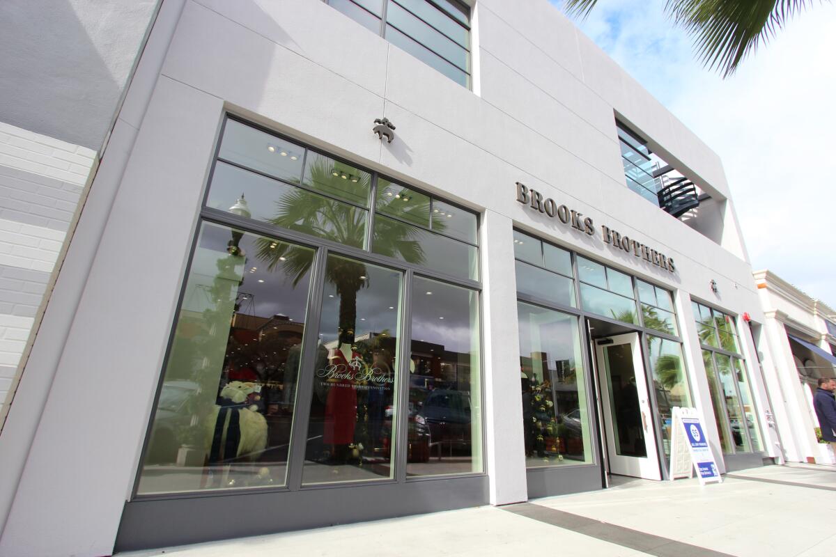 Alcorn & Benton's projects include this Brooks Bros. location in La Jolla.