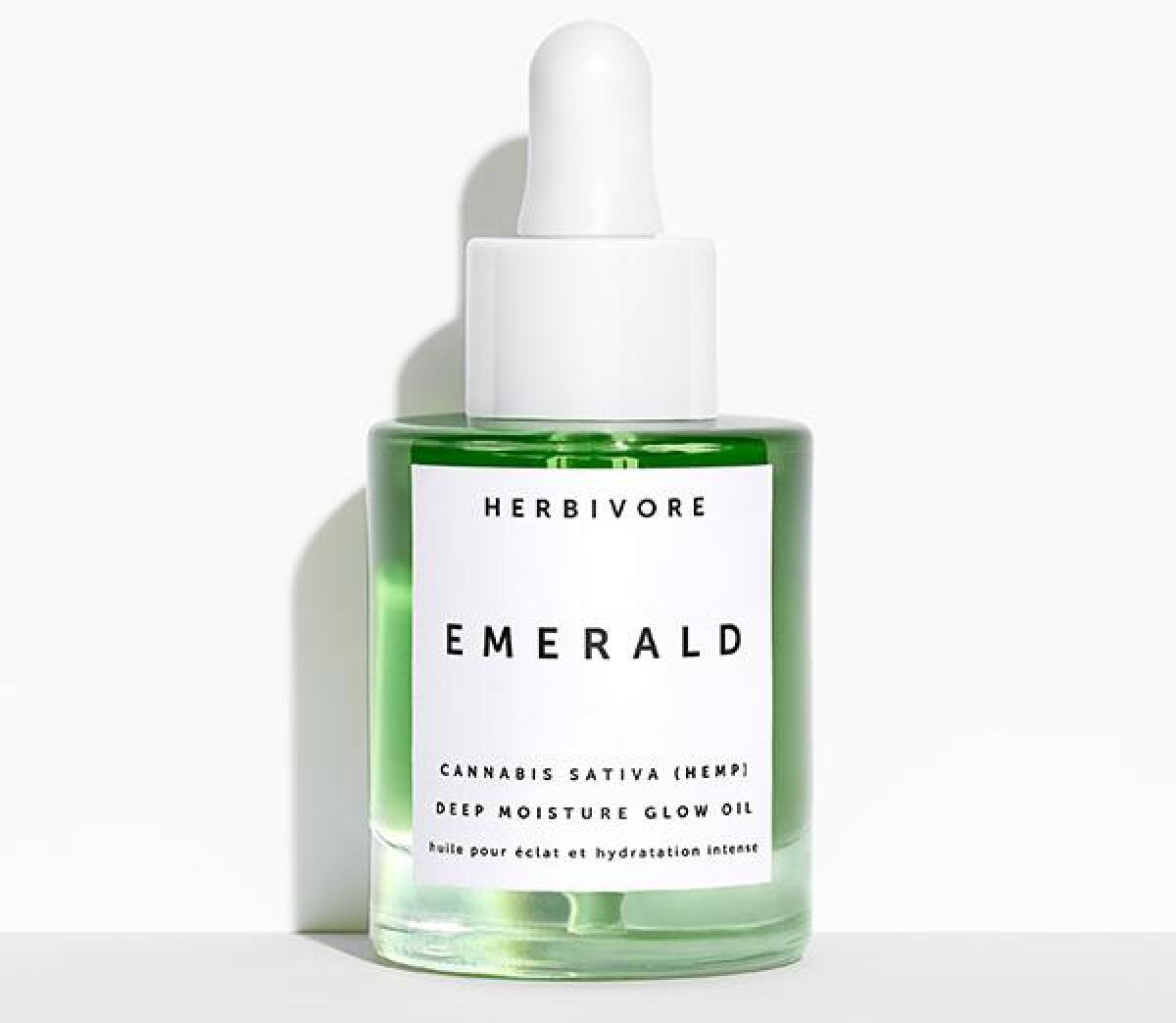 Herbivore's Emerald Deep Moister Glow oil at Pigment stores in San Diego.