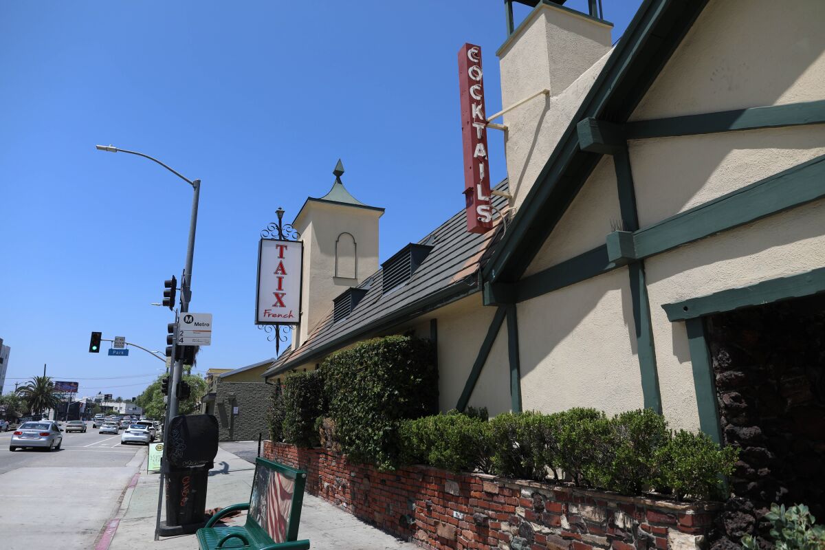 Taix restaurant on Sunset Boulevard in Echo Park
