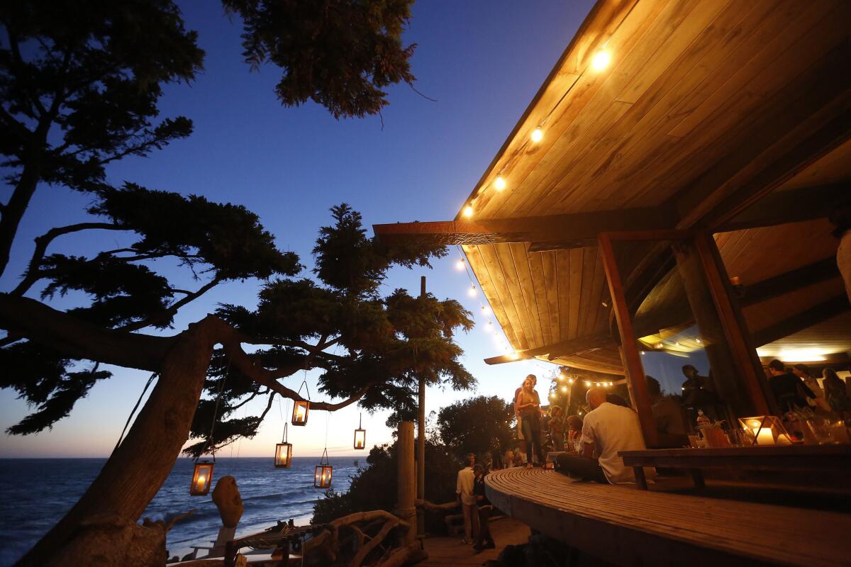 The exterior of architect Harry Gesner's Sand Castle house in Malibu, where a constellation of celebrity friends joined world champion surfer Kelly Slater to celebrate the launch of his sustainable luxe-surf label Outerknown.