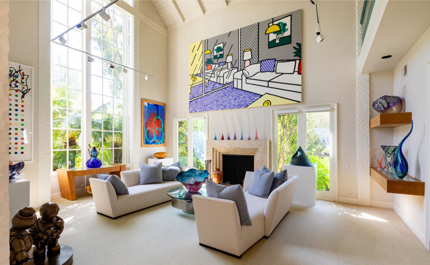 Ted Knight's former Pacific Palisades estate: the living room