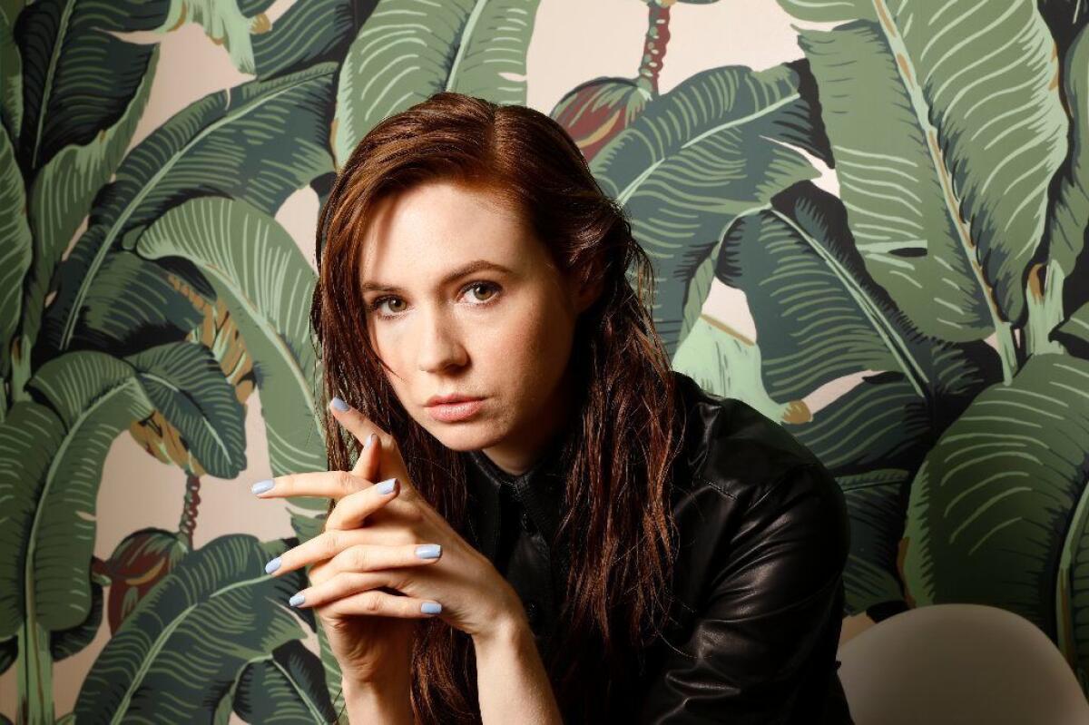 Actress Karen Gillan photographed for The Times in New York on April 9, 2018.
