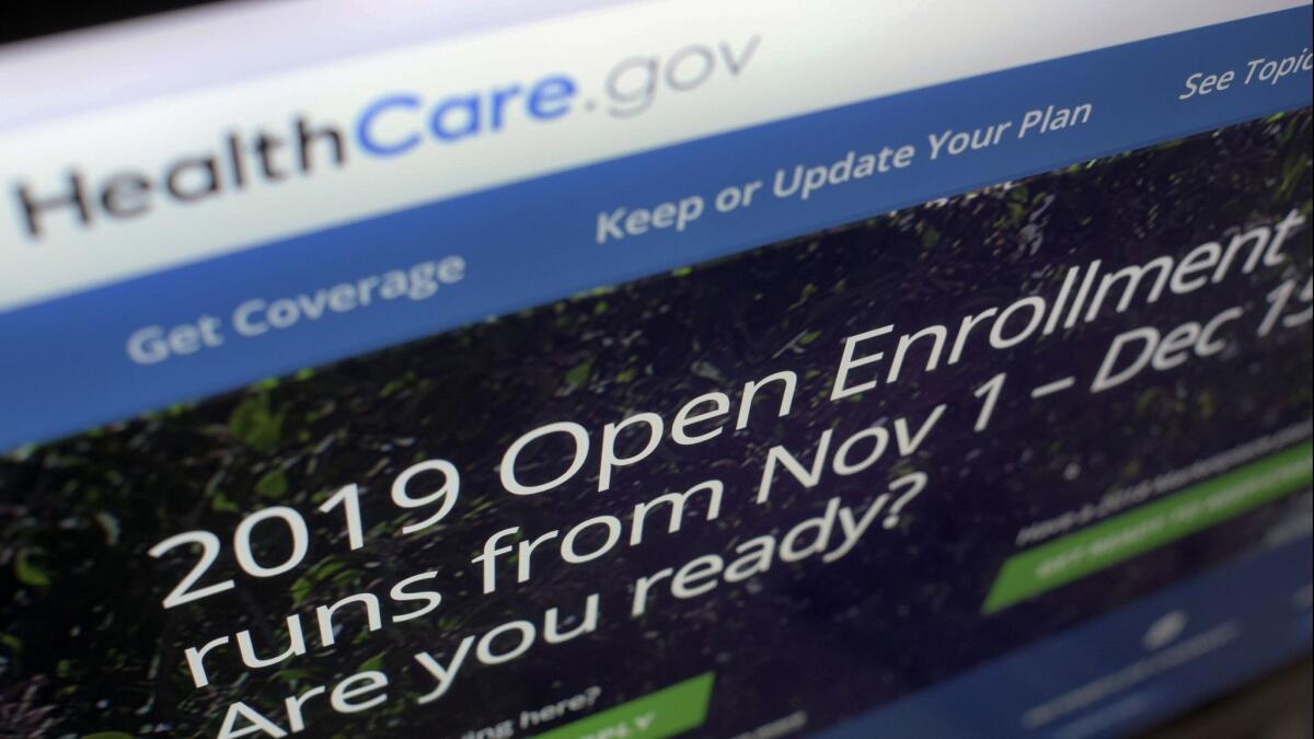 The HealthCare.gov website on a computer screen in New York on Oct. 23.