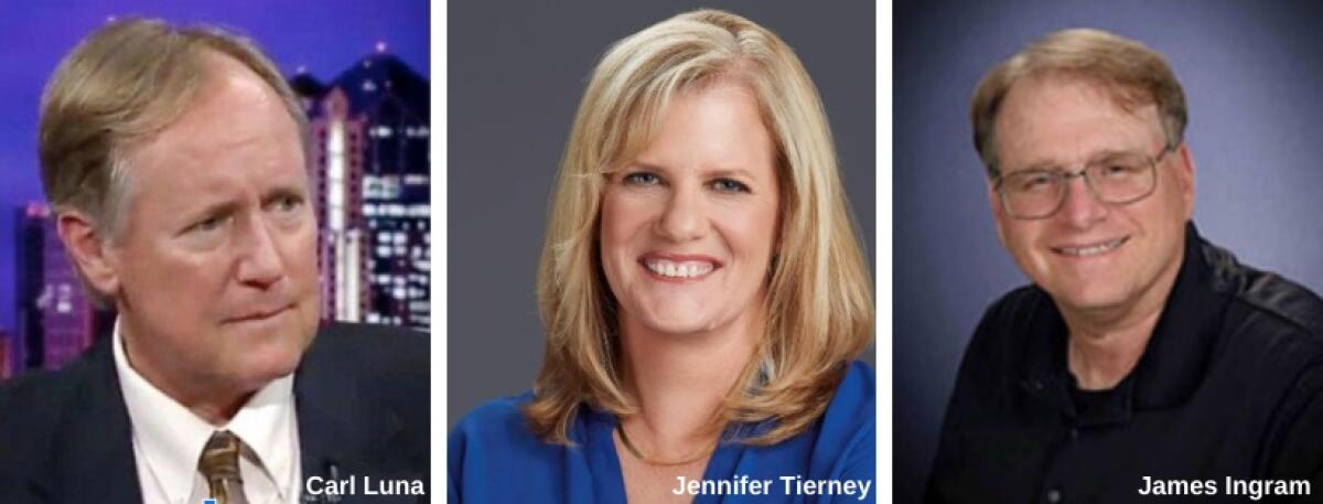 Guest speakers Carl Luna, Jennifer Tierney and James Ingram