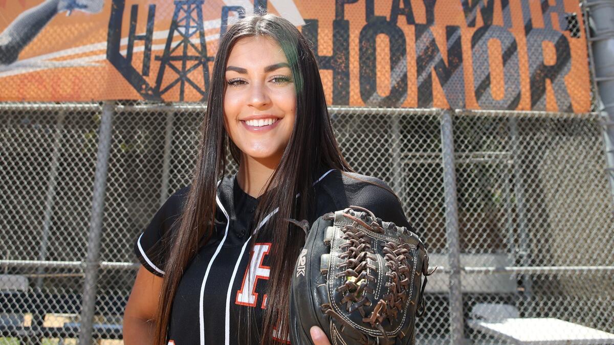 Huntington Beach High sophomore pitcher Grace Uribe helped the Oilers secure a share of the Sunset League softball title for the first time since 2014.