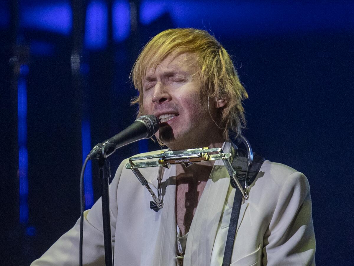 Beck, performing in Hollywood in 2021