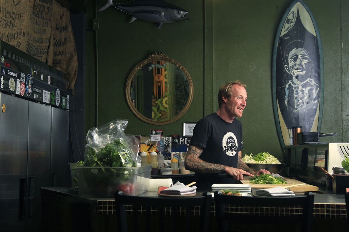 Chef Davin Waite of Wrench and Rodent Seabasstropub in Oceanside. (K.C. Alfred)