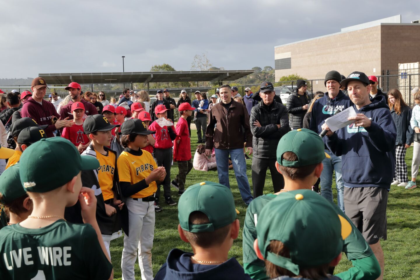 SBLL President Dan Krems welcomes players and families to the 2022 Little League season in Solana Beach