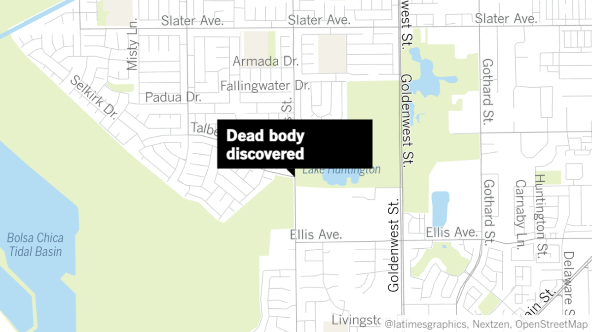 A body was discovered at the oil fields southwest of Talbert Avenue and Edwards Street in Huntington Beach on April 19.