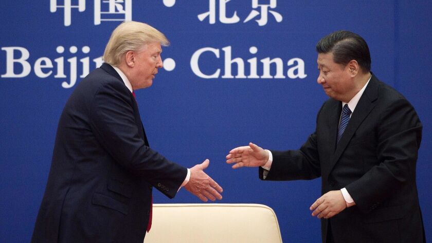 President Trump meets  China's President Xi Jinping in Beijing in 2017