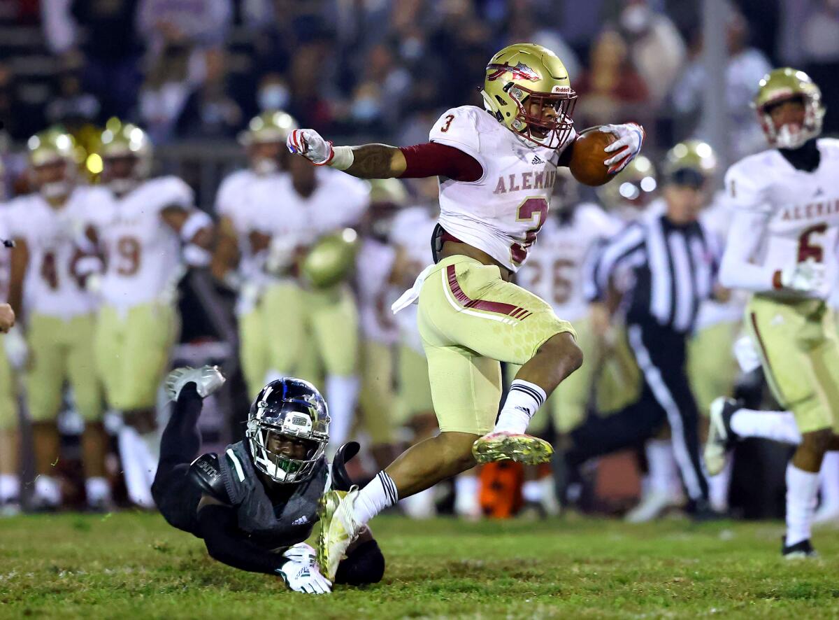 Floyd Chalk of Bishop Alemany has been running wild and has team in Division 2 final.