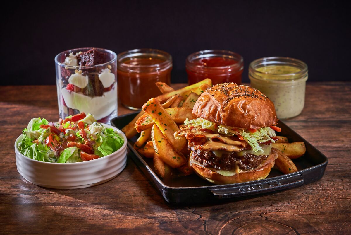 Bourbon Burger Bar is a ghost kitchen operating from  International Smoke restaurant in Carmel Valley.