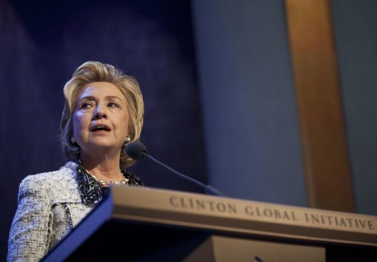 NBC aborted plans for a four-hour miniseries on Hillary Rodham Clinton. CNN said it would not pursue a planned project either. Above, Clinton speaks in New York.
