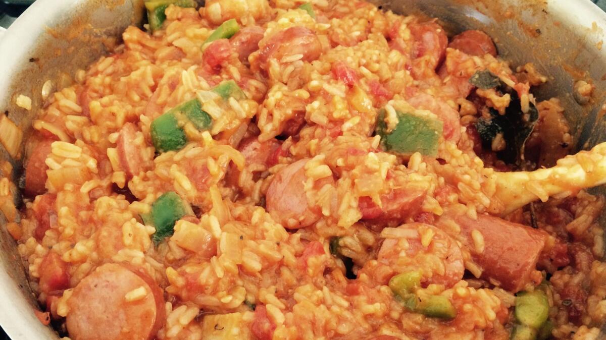 A wet January is a good month for comfort food, such as jambalaya. Or maybe something new?