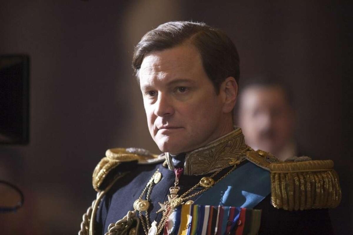 Actor Colin Firth in his Oscar-winning portrayal of King George VI in "The King's Speech." The film was given an R rating for its use of naughty words in spite of their non-naughty context.