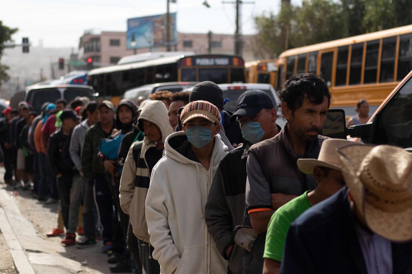 Migrantes en Tijuana