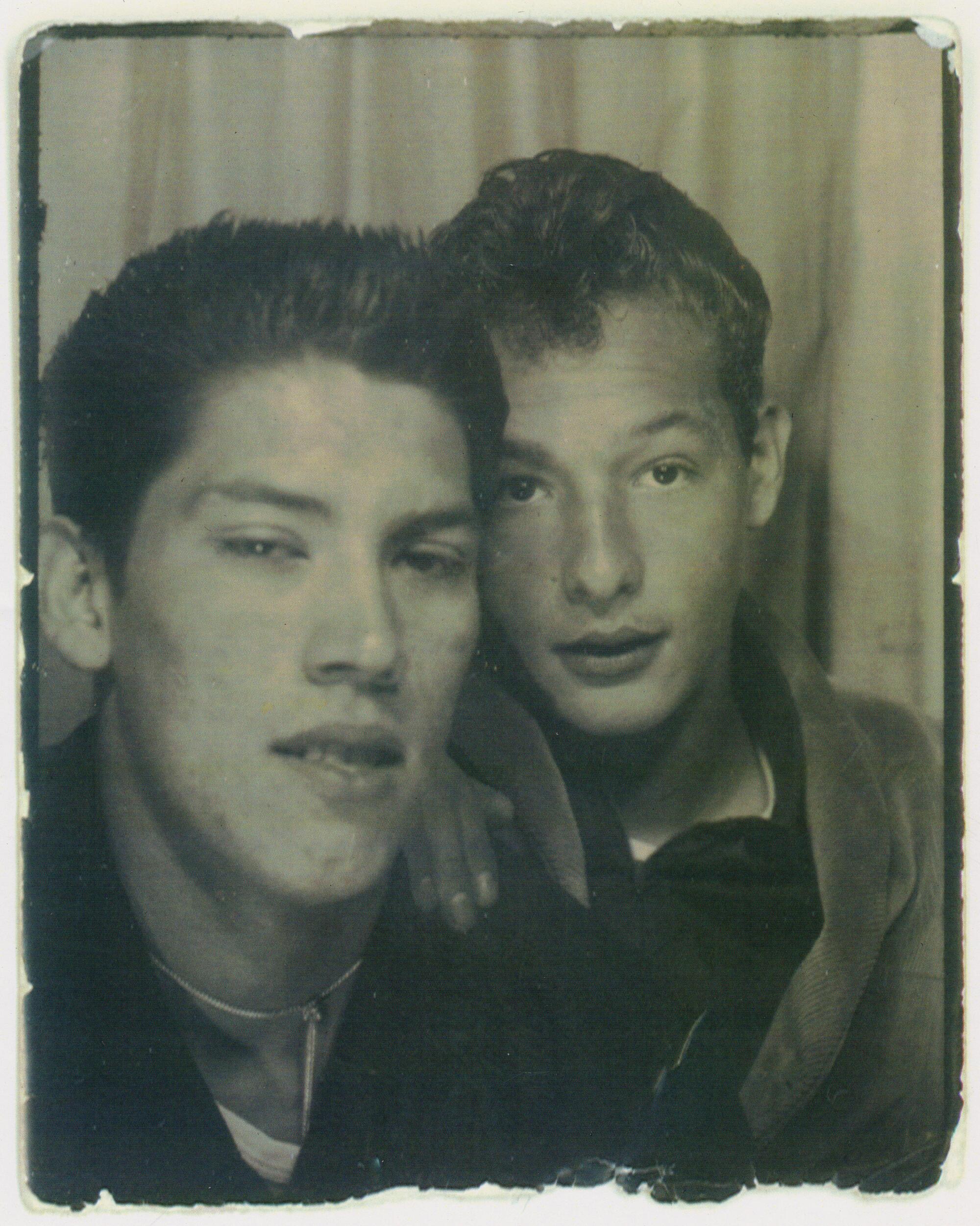 Danny Trejo and his friend Joey Meyer as youths in an old black and white photo